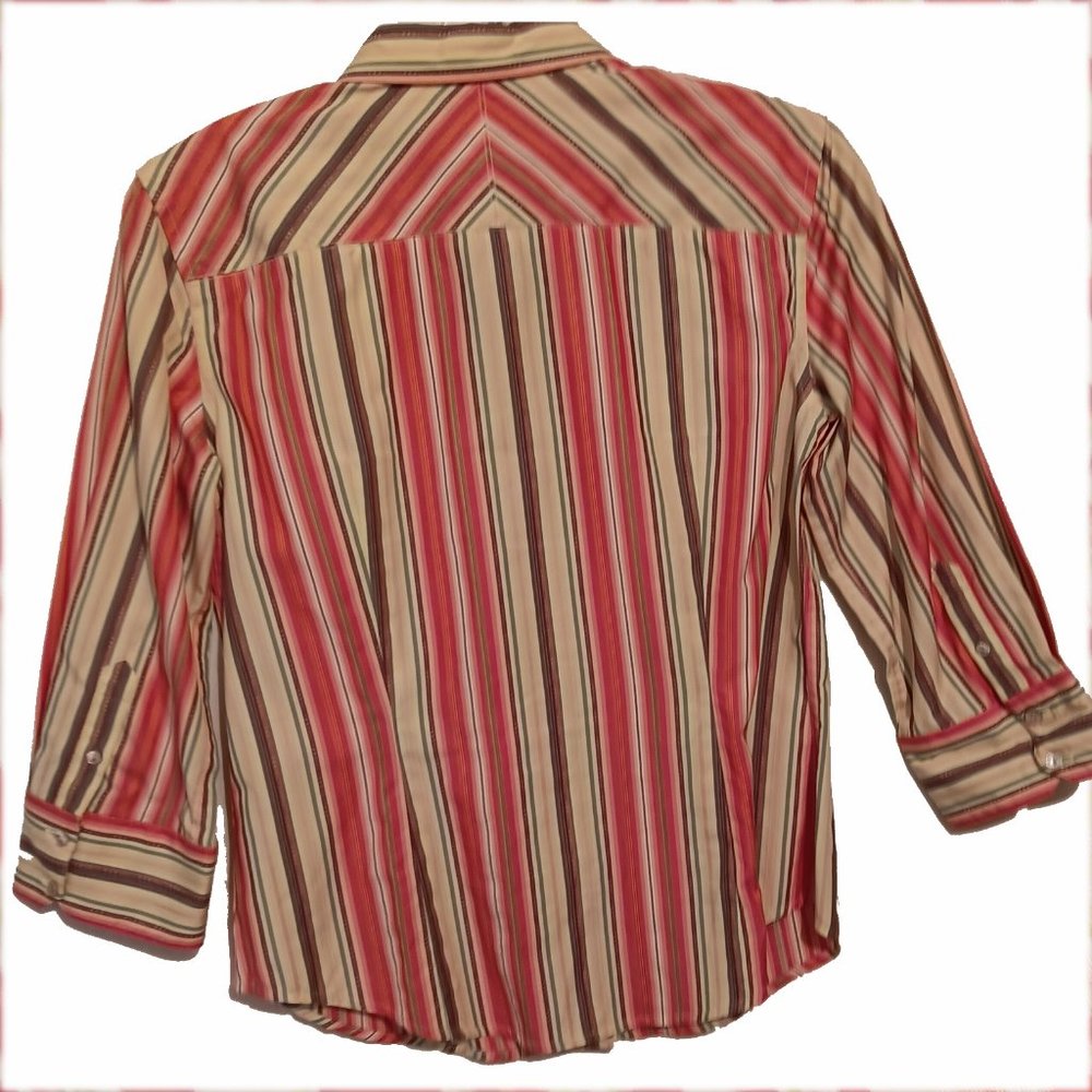 Robert Graham Multicolored Strips Size Small - image 3